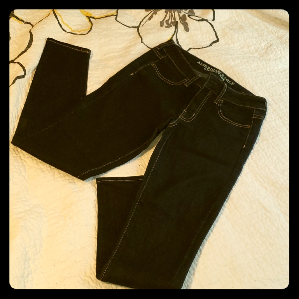 AE dark wash jeggings